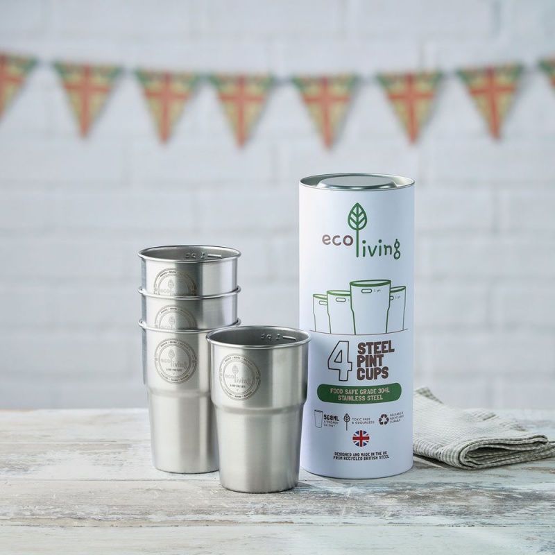 British Stainless Steel Cups UK Pint boobalou.co.uk